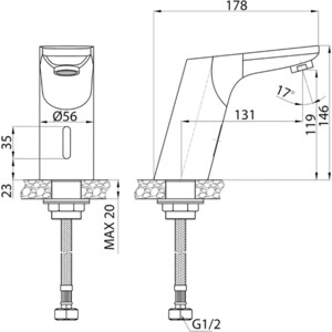 Смеситель для раковины IDDIS Pulse сенсорный (PULSBS0i86)