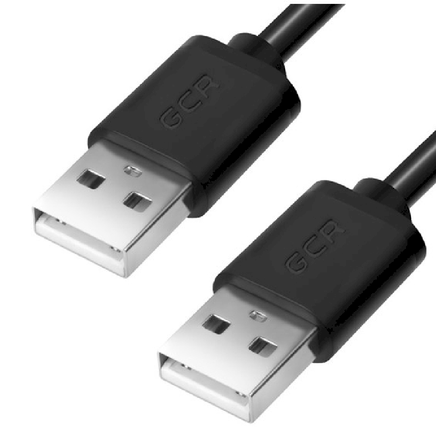 Кабель Greenconnect 1.0m USB 2.0, AM/AM, черный (GCR-UM5M-BB2S-1.0m)