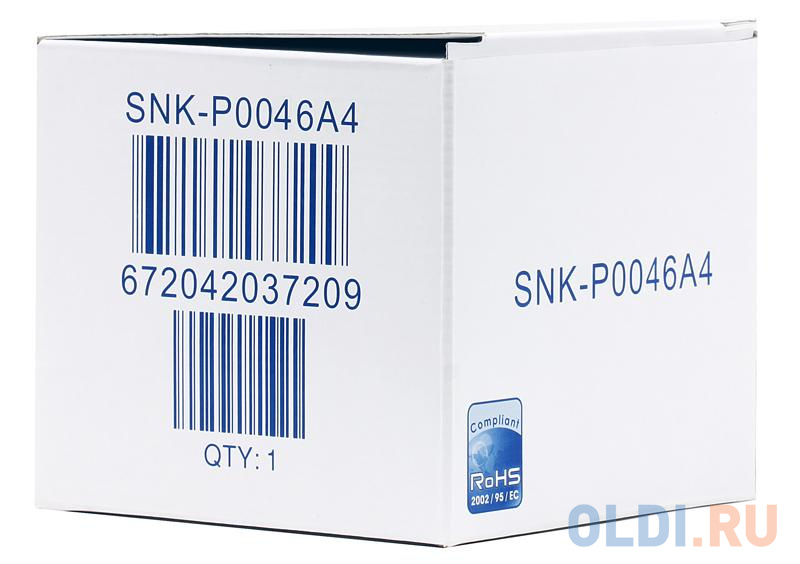 Радиатор с вентилятором Supermicro SNK-P0046A4 2U+ UP Server, LGA1156/1150/1155/1151, 90x90 x70.7, 2800RPM, 33.5dBA