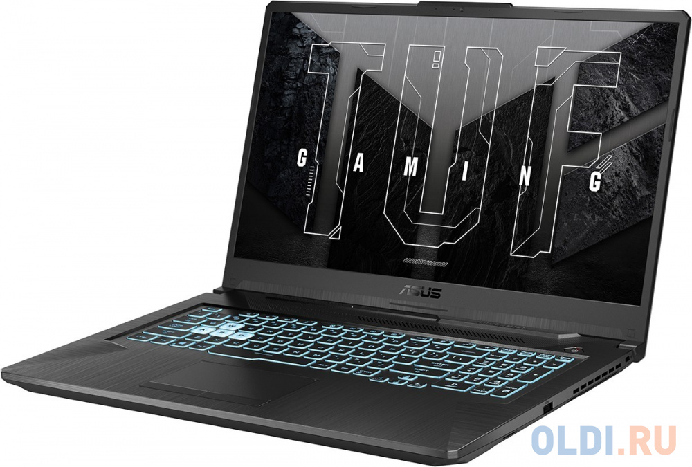 Ноутбук Asus TUF Gaming F17 FX706HF-HX014 Core i5 11400H 16Gb SSD512Gb NVIDIA GeForce RTX 2050 4Gb 17.3" IPS FHD (1920x1080) noOS black WiFi BT C