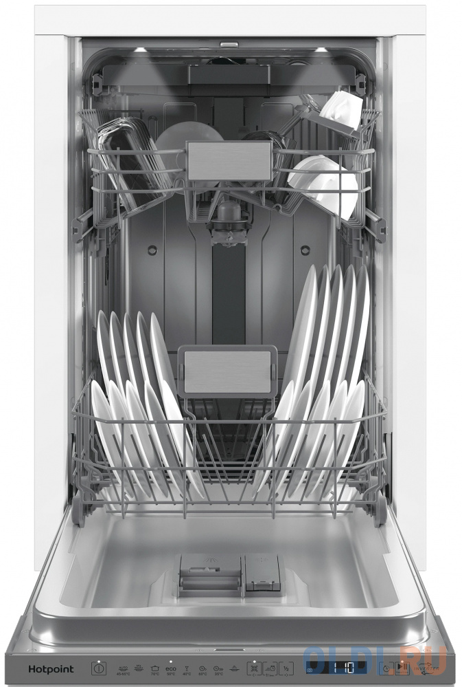 Встраиваемая посудомоечная машина HOTPOINT HIS 2D85 DWT,  узкая, ширина 44.8см, полновстраиваемая, загрузка 11 комплектов