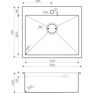 Кухонная мойка и смеситель Omoikiri Akisame 59 LG светлое золото (4973082, 4994291)