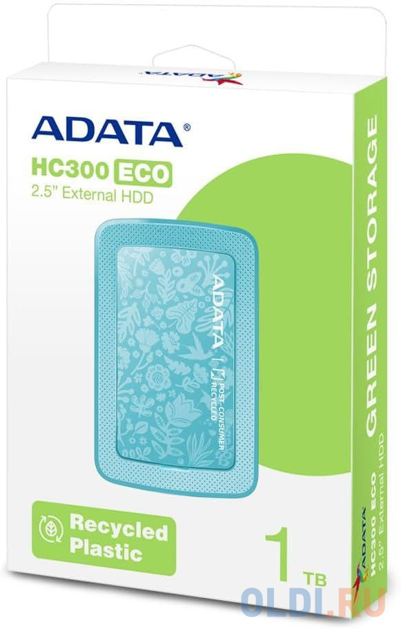 2.5&quot; 1TB HC300 ECO External HDD USB 3.2 Gen 1, green