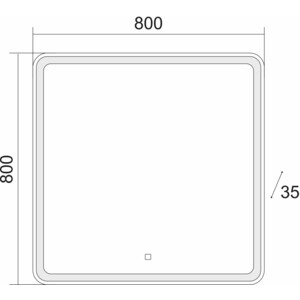 Зеркало Emmy Моника 80х80 подсветка, сенсор (250654)