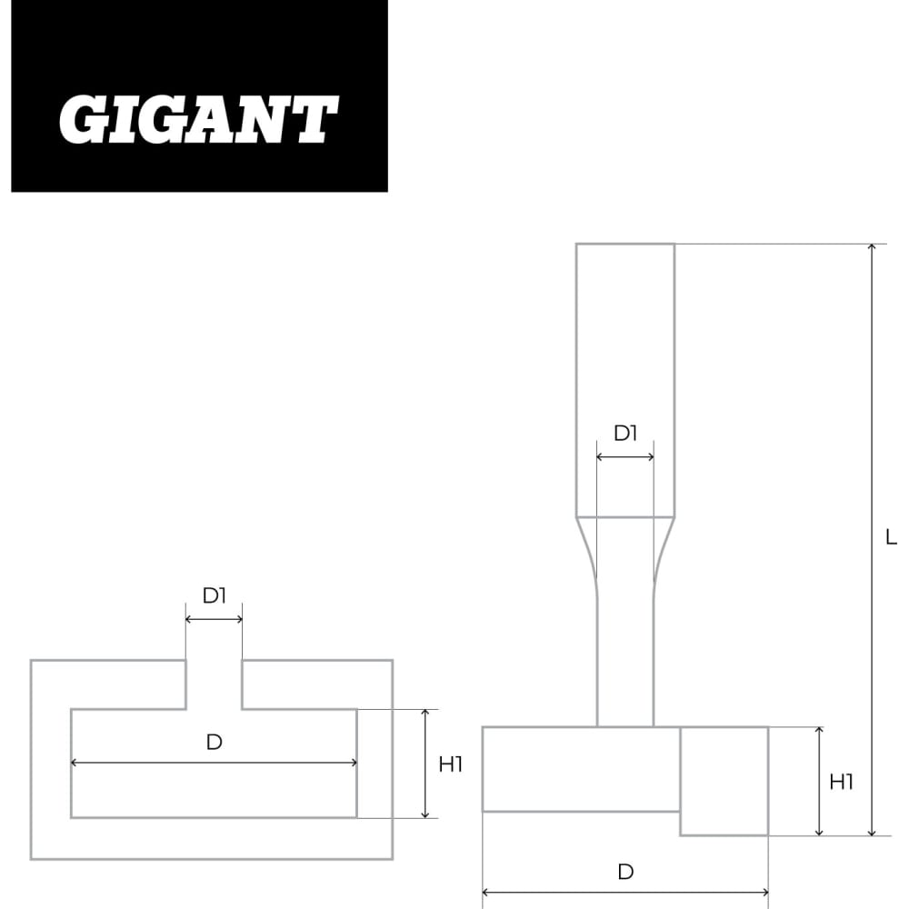 Пазовая конструкционная Т-образная фреза Gigant