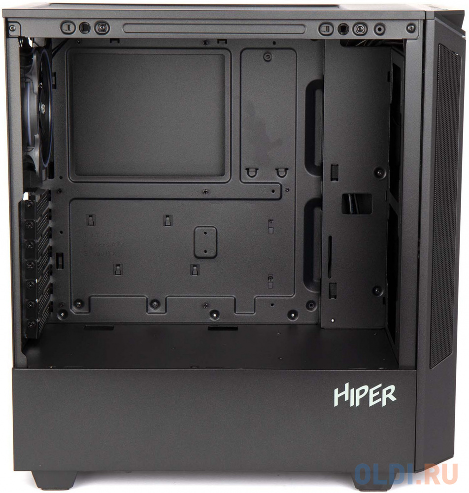 Корпус Hiper PB81 черный без БП ATX 3x120mm 2xUSB2.0 2xUSB3.0 audio bott PSU