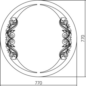 Зеркало Mixline Санторини 77 (548535)