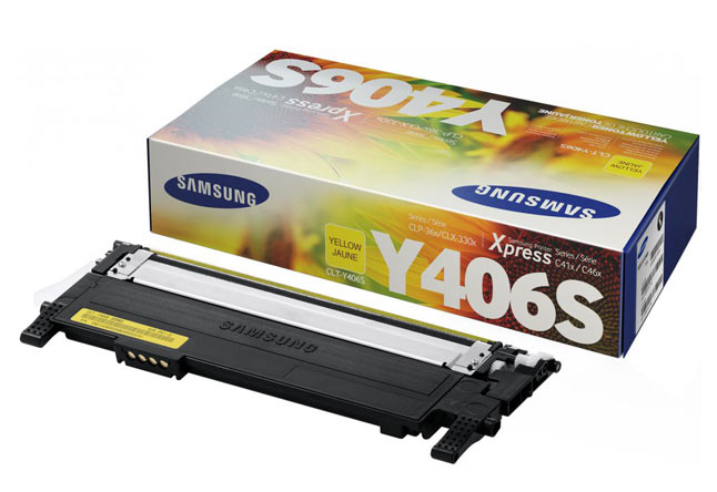 Картридж лазерный Samsung CLT-Y406S/SU464A, желтый, 1000 страниц, оригинальный, для Samsung CLP-360/365/CLX-3300/3305