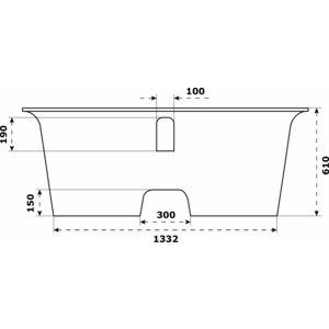 Ванна из литого мрамора Good Door Венеция 170х80 черная (ВА00005)