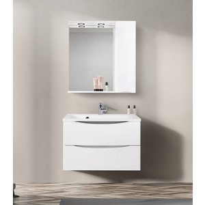 Зеркальный шкаф BelBagno Marino правый, белый (MARINO-SPC-800/750-1A-BL-P-R)