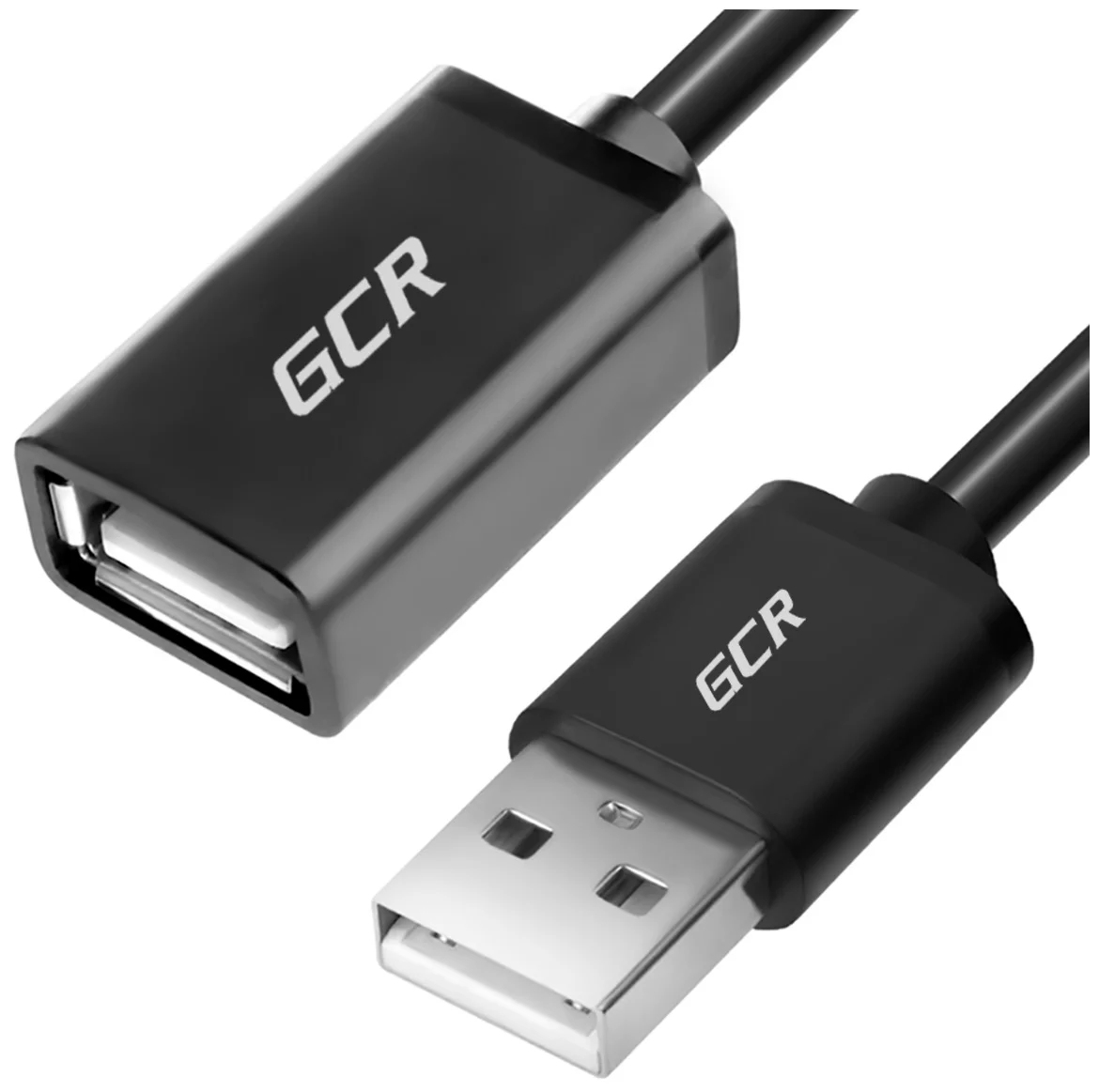 Кабель-удлинитель USB 2.0(Af)-USB 2.0(Am), 1 м, черный, Greenconnect (GCR-UEC6M-BB2S-1.0m) в Москвe