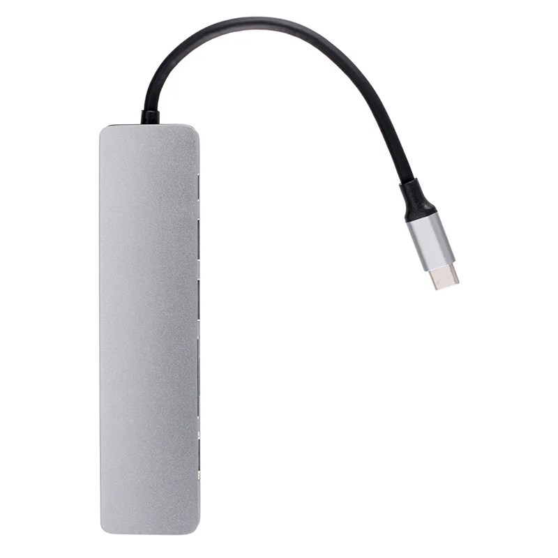 Хаб USB VCOM Type-C - HDMI+USB3.0+USB2.0+RJ45+TF+CD+PD CU4351