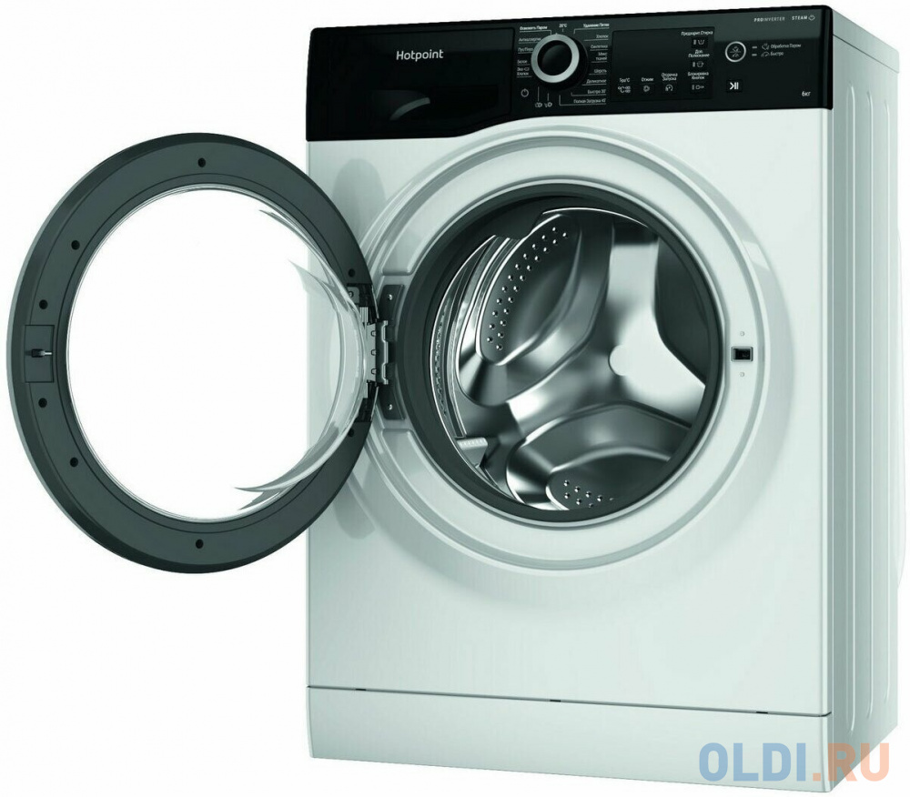 Стиральная машина HOTPOINT NSB 6039 ZS VE RU, с фронтальной загрузкой, с паром, 6кг, 1000об/мин, инверторная