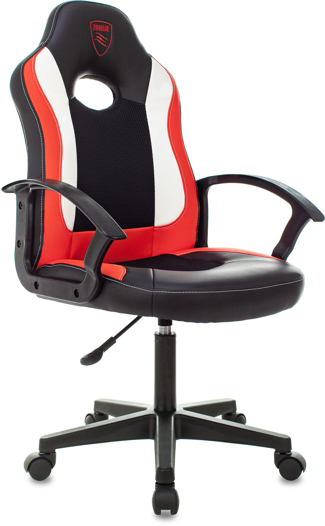 Кресло игровое Бюрократ ZOMBIE 11LT, черный/красный (ZOMBIE 11LT RED)