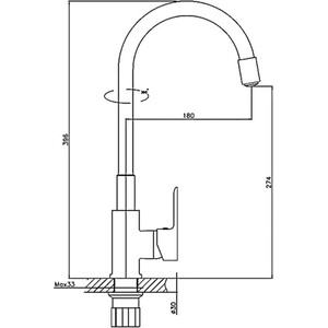 Смеситель для кухни Haiba с гибким изливом, белый/хром (HB70112-8)