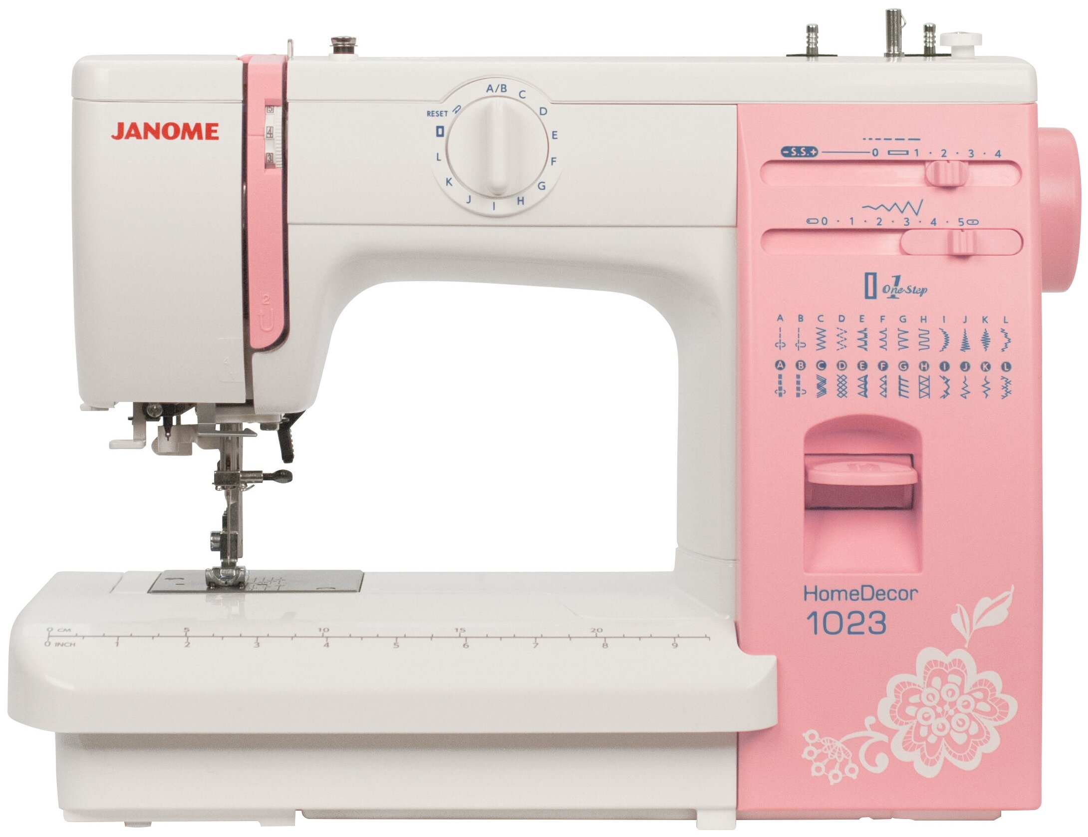 Швейная машина Janome HomeDecor 1023, белый/розовый ( HomeDecor 1023)