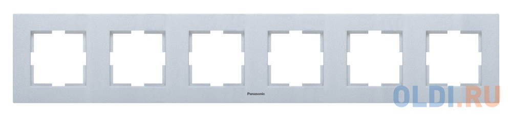 Рамка Panasonic Karre Plus WKTF08062SL-RU 6x горизонтальный монтаж пластик серебро (упак.:1шт)