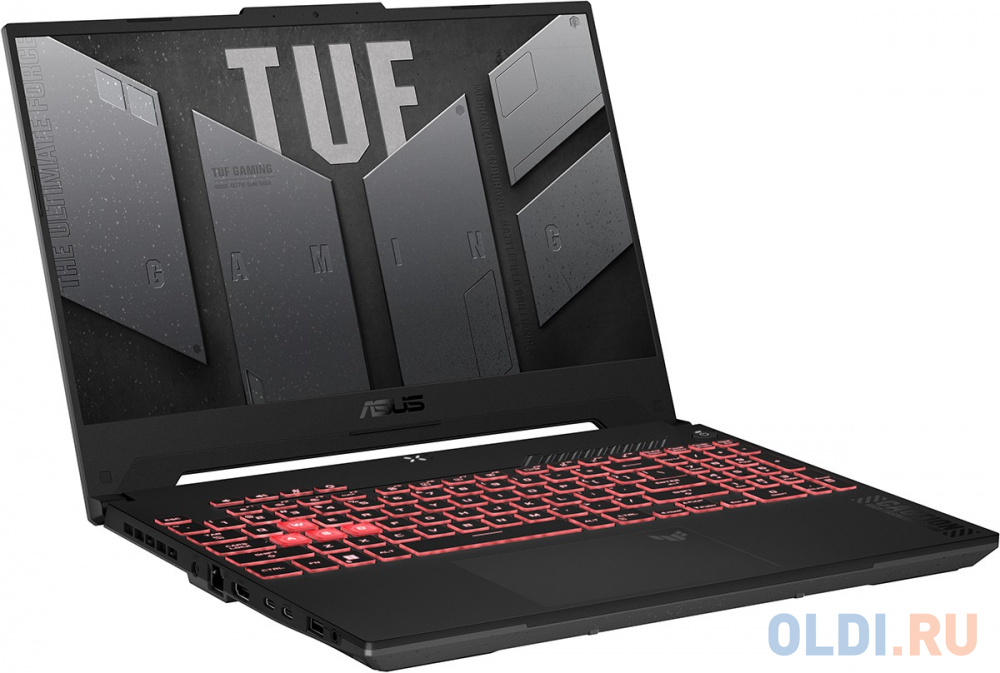 Ноутбук Asus TUF Gaming A15 FA507NU-LP089 Ryzen 7 7735HS 16Gb SSD512Gb NVIDIA GeForce RTX4050 6Gb 15.6" IPS FHD (1920x1080) noOS grey WiFi BT Cam