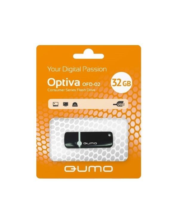 Флешка QUMO USB 2.0 32GB Optiva 02 Black QM32GUD-OP2-black