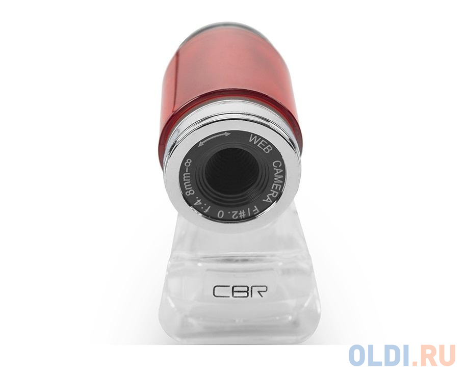 Веб-камера CBR CW 830M Red с матрицей 0,3 МП, 640х480, USB 2.0, встроенный микрофон, руч. Фокус., крепление на мониторе, кабель 1,4 м, цвет красный в Москвe