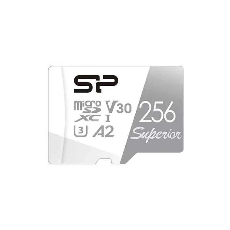 Карта памяти 256Gb - Silicon Power Superior MicroSDXC Class 10 UHS-I U3 SP256GBSTXDA2V20SP с адаптером SD