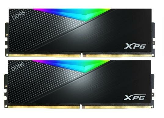 Комплект памяти DDR5 DIMM 32Gb (2x16Gb), 6400MHz, CL32, 1.4V, ADATA, XPG Lancer RGB (AX5U6400C3232G-DCLARBK) Retail