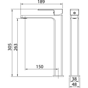 Смеситель для раковины Grossman Style графит сатиновый (520.K35.05.420) в Москвe