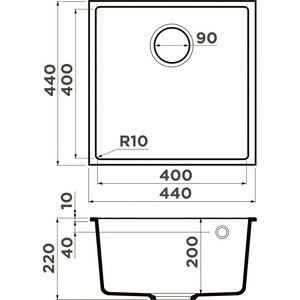 Кухонная мойка Omoikiri Bosen 44-U PL платина (4997007)