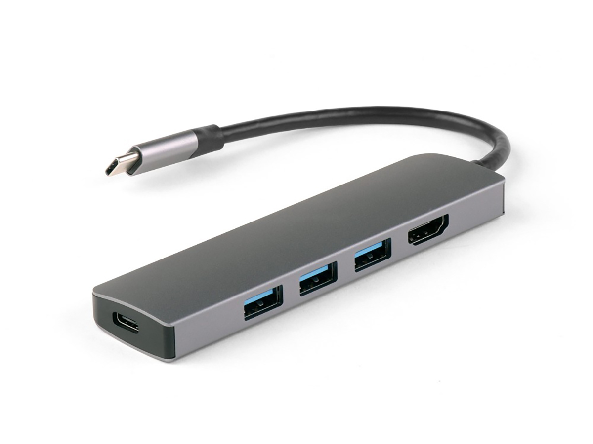 Док-станция IQFuture IQ-C5 Type-C (3xUSB 3.0, USB Type-C, HDMI), Серый IQ-C5