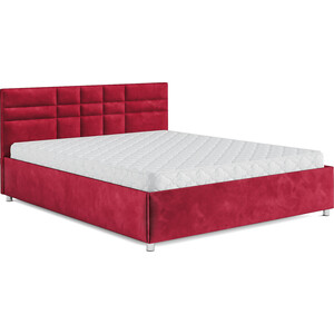 Кровать Mebel Ars Нью-Йорк 160 см (бархат красный STAR VELVET 3 DARK RED)