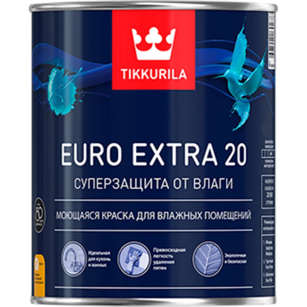 Моющаяся краска для влажных помещений Tikkurila