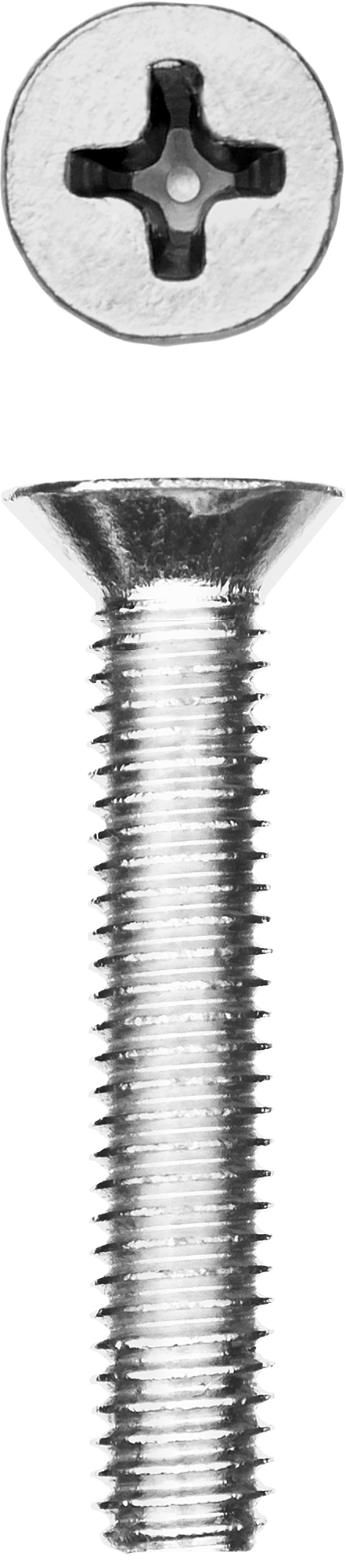 Винт с потайной головкой Зубр 303116-04-025, М4, 2.5 см, 965 DIN, 4 мм, оцинкованная сталь, 15 шт., фасовка (303116-04-025)