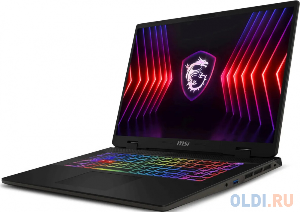 Ноутбук MSI Sword 17 HX B14VFKG-046XRU Core i9 14900HX 16Gb SSD1Tb NVIDIA GeForce RTX4060 8Gb 17" IPS FHD+ (1920x1200) noOS grey space WiFi BT Ca