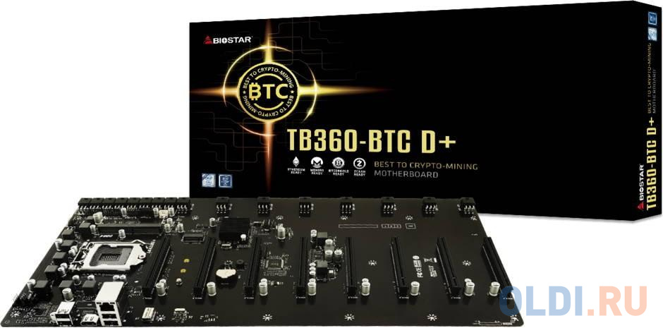 TB360-BTC D+, Socket 1151, Intel®B360, 1xDDR4-2666, HDMI, 1xPCI-Ex16, 7xPCI-E16x1, 1xSATA3, 1xM.2, GLan, (4+2)xUSB2.0, Special Form Factor ATX, RTL {1