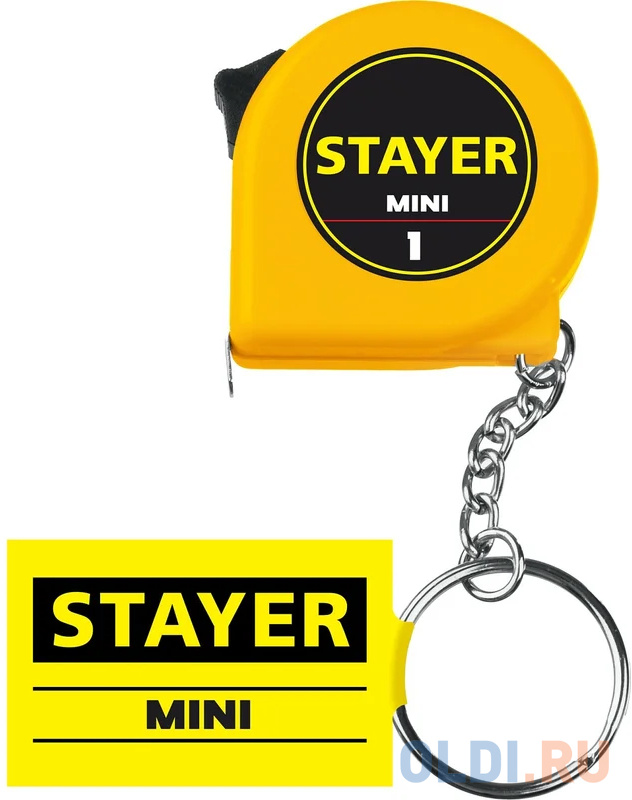 STAYER Mini, 1 м х 6 мм, рулетка-брелок (34140-1) в Москвe