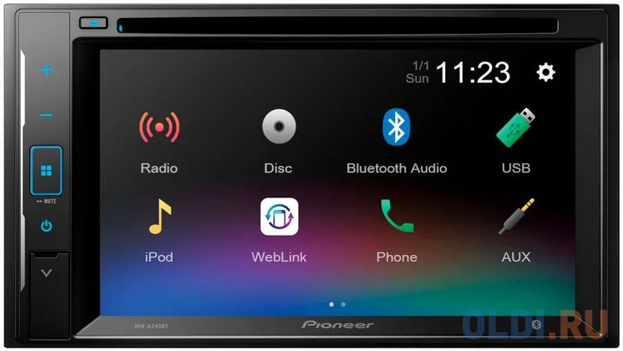 Автомагнитола CD DVD Pioneer AVH-A245BT 2DIN 4x50Вт