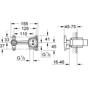 Смеситель для раковины Grohe Grandera с механизмом (19930000, 23319000)