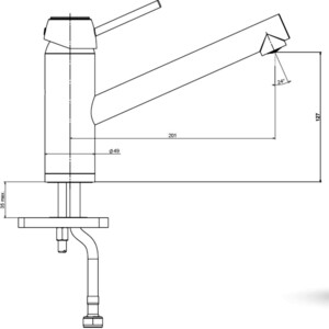 Смеситель для кухни TopZero Matto Stainless Steel нержавеющая сталь