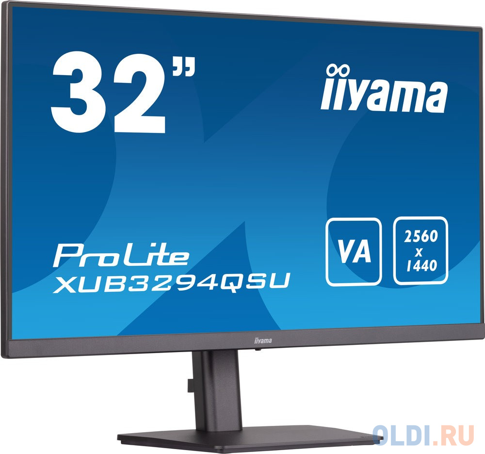 Монитор LCD 32'' ETE VA-panel, 2560x1440, 250cd/m, 4ms, Speakers, DisplayPort, HDMI, USB-HUB (2x 3.0), 15cm Height Adj. Stand, Черный