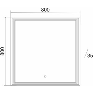 Зеркало Emmy Аврора 80х80 подсветка, сенсор (250694)