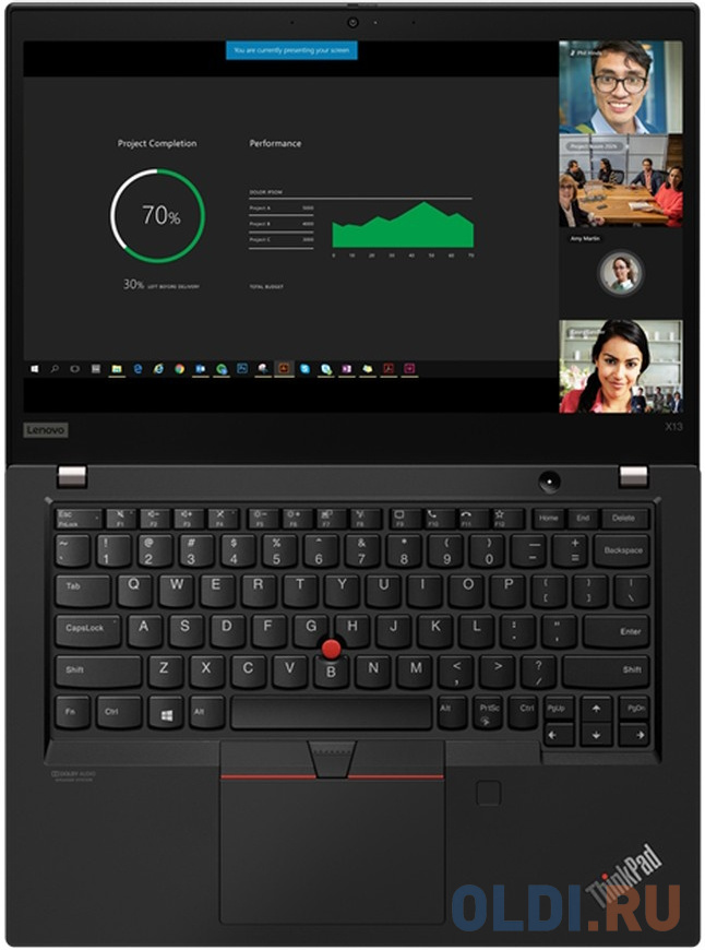 Ноутбук Lenovo ThinkPad X13 G1 13.3" 1920x1080 Intel Core i5-10210U SSD 512 Gb 8Gb WiFi (802.11 b/g/n/ac/ax) Bluetooth 5.0 Intel UHD Graphics чер в Москвe