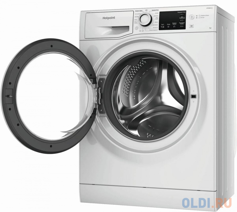 Стиральная машина HOTPOINT NSB 7225 W V RU, с фронтальной загрузкой, с паром, 7кг, 1200об/мин в Москвe