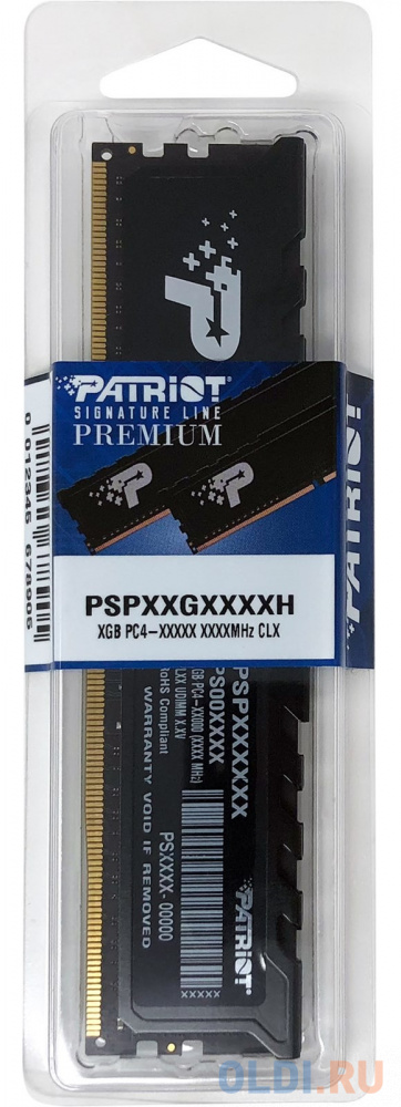 Оперативная память для компьютера Patriot PSP416G320081H1 DIMM 16Gb DDR4 3200 MHz PSP416G320081H1