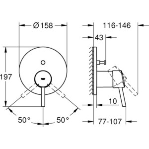 Смеситель для ванны Grohe Concetto с механизмом (24054001, 35600000)