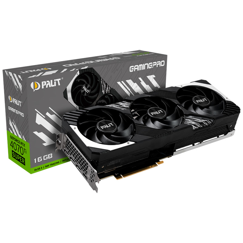 Видеокарта Palit GeForce RTX 4070Ti Super GamingPro 16Gb 2340MHz PCI-E 4.0 16384Mb 21000MHz 256-bit HDMI 3xDP NED47TS019T2-1043A