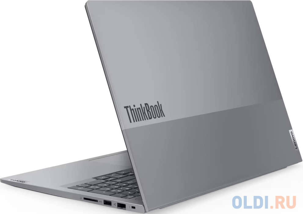 Ноутбук Lenovo Thinkbook 16 G6 IRL Core i5 13420H 16Gb SSD512Gb Intel UHD Graphics 16" IPS WUXGA (1920x1200) noOS grey WiFi BT Cam (21KH00SMEV)