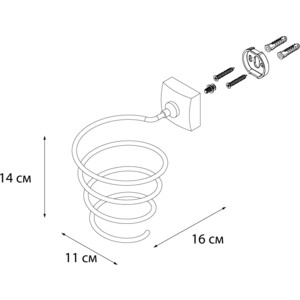 Держатель фена Fixsen Kvadro (FX-61319B)