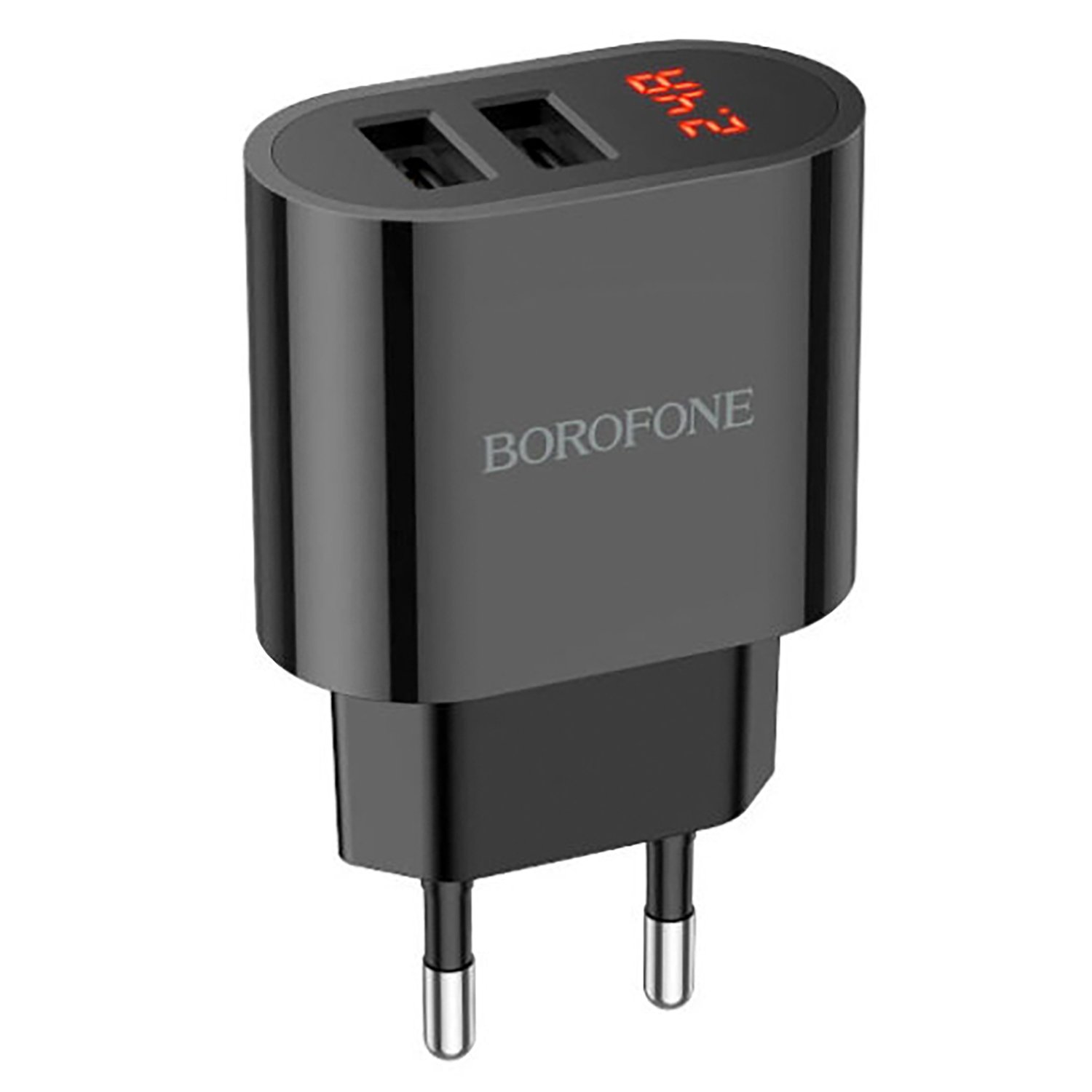 Сетевое зарядное устройство Borofone BA63A Richy 10 Вт, 2xUSB, 2.4А, черный (207912)