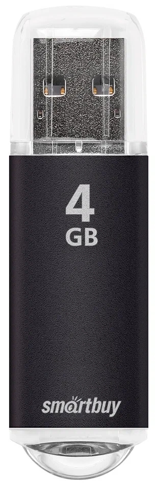 Флешка  Smartbuy 4Gb USB2.0> V-Cut Black (SB4GBVC-K)