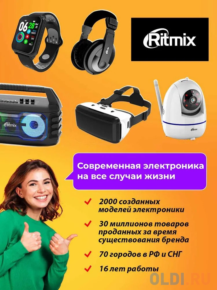 RITMIX RM-2124 White Сетевой фильтр с кнопкой питания {16А, 12 розеток, 4 выхода USB Type А 5 В, 3,1 А, 2 м } {80003362} в Москвe